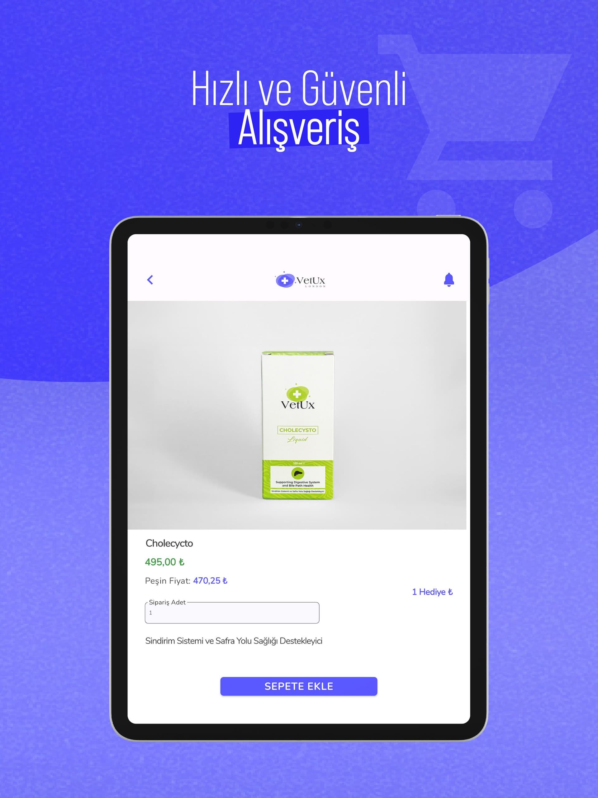 Vet-Ux E-Ticaret Mobil Uygulaması