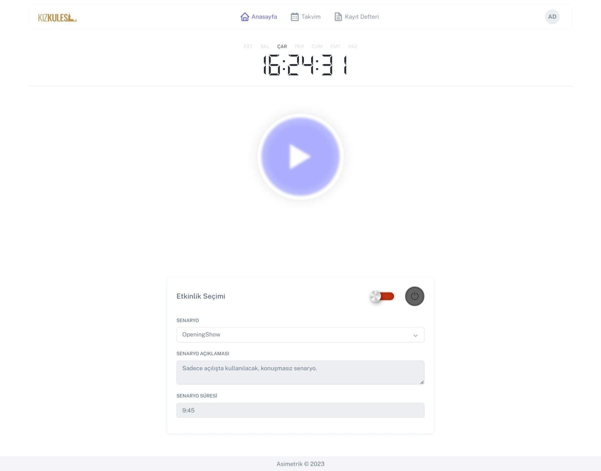 Kız Kulesi’ne Özel Web Tabanlı Işık Şovu Yönetim Yazılımı
