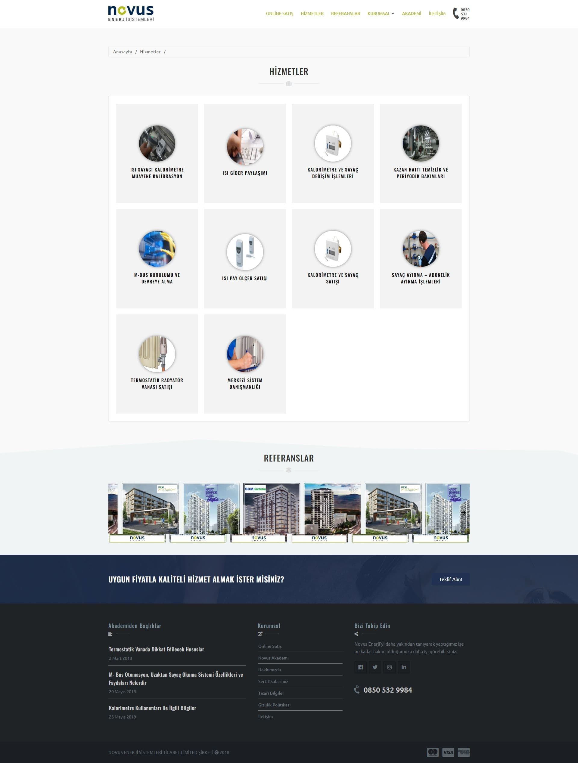 Novus Enerji Sistemleri Web Sitesi